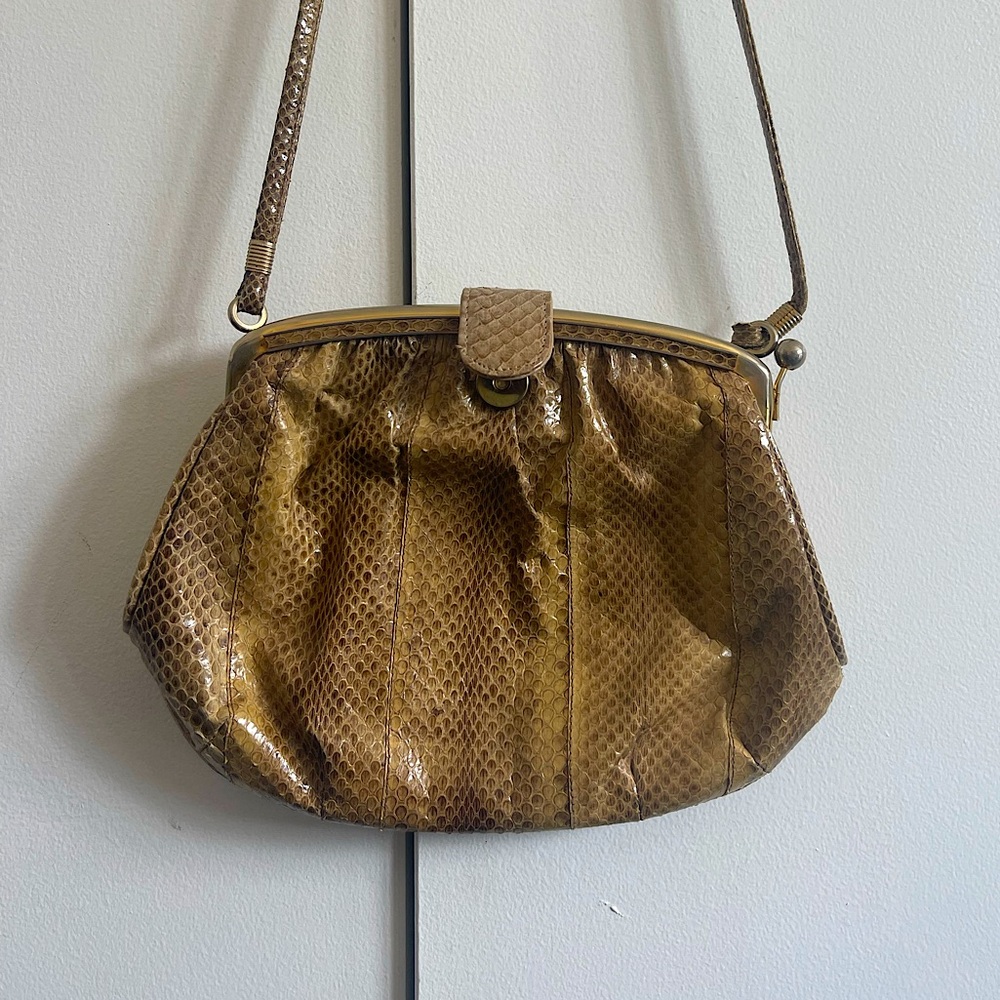 Vintage Snakeskin Palizzio Crossbody